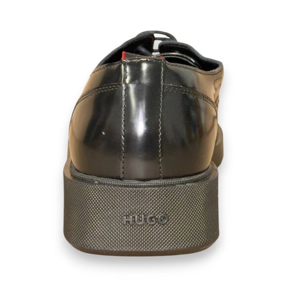 HUGO Iker Men's Black Leather Derby Shoes US 9 (UK 8 EU 42) MSRP $230 - Picture 3 of 4